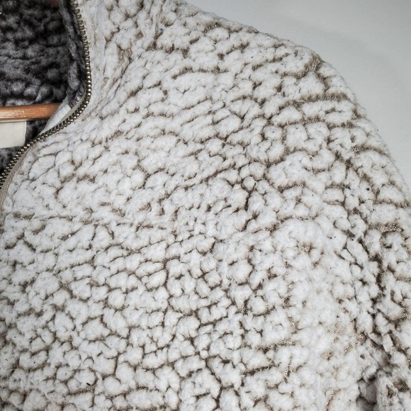 Thread + Supply Quarter Zip Fleece Pullover Ivory Size Small - Picture 4 of 11